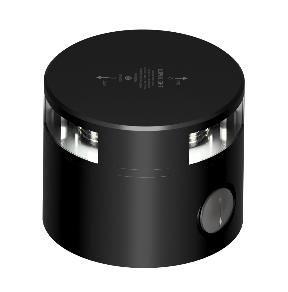 2nm 180° White,sgl,black w/Conn & Alu-base CSCD